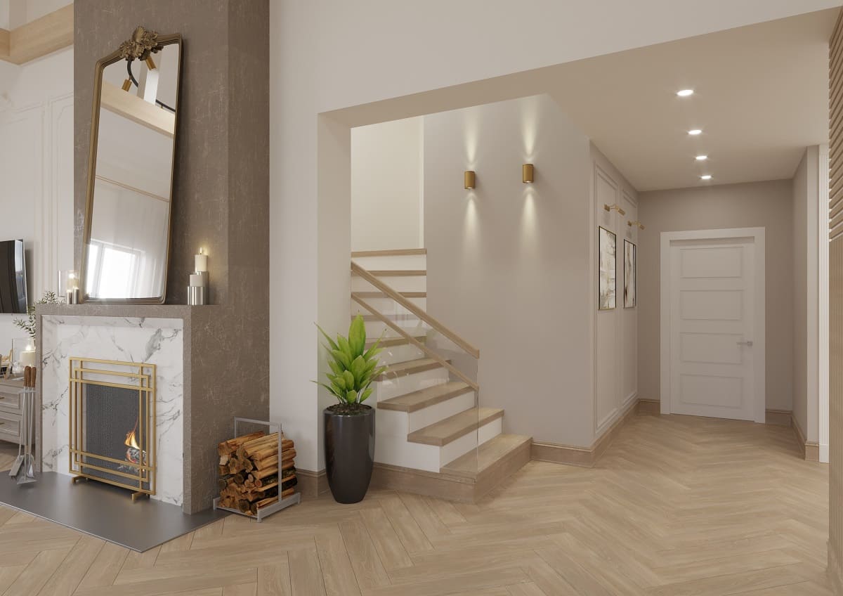 интерьер дизайн проект загородный дом для молодой семьи