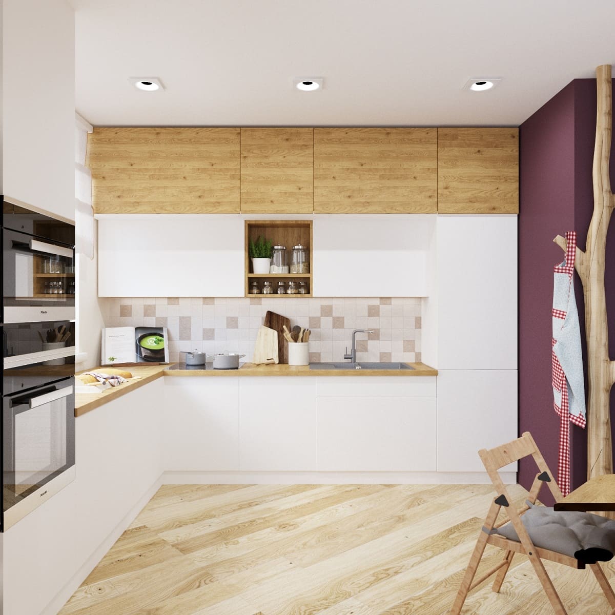 интерьер дизайн проект однокомнатная квартира для семейной пары 