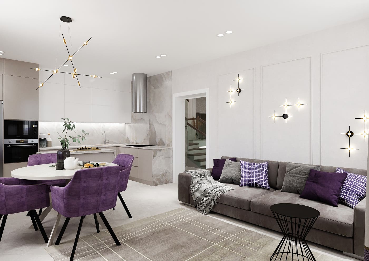 интерьер дизайн проект Дом для молодой семьи Нягань