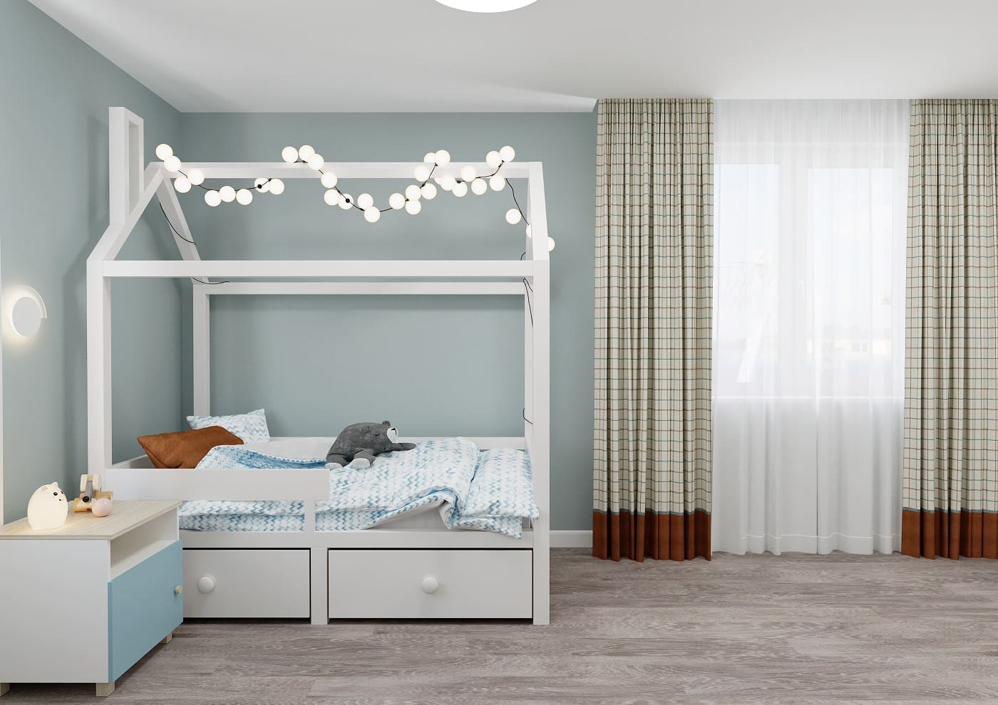 интерьер дизайн проект Дом для молодой семьи Нягань