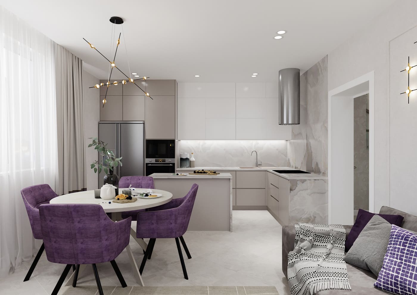 интерьер дизайн проект Дом для молодой семьи Нягань