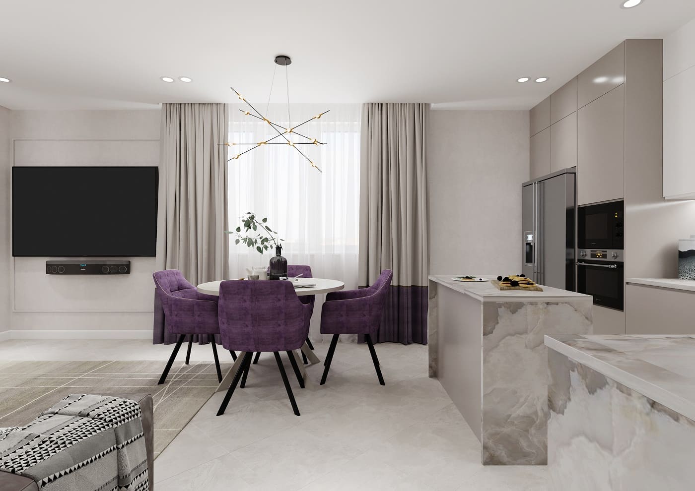 интерьер дизайн проект Дом для молодой семьи Нягань